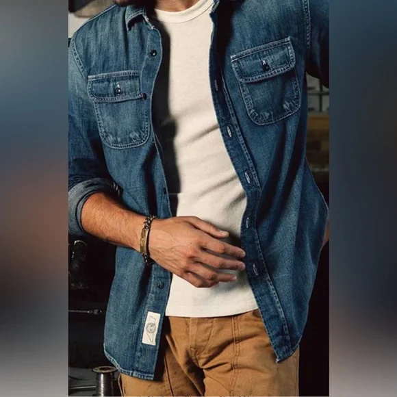 Men's Imogene & Willie Earl Selvage XXL Denim Shirt - Picture 5 of 5